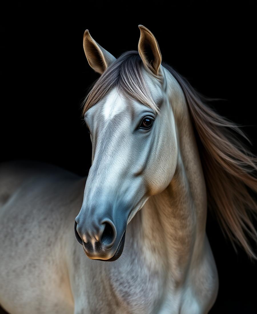 Portret konja Luna, Andaluzijski konj